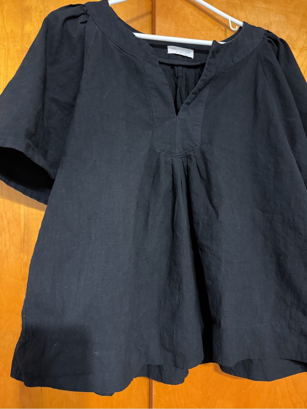 Black Relaxed Short-Sleeve women’s Shirt